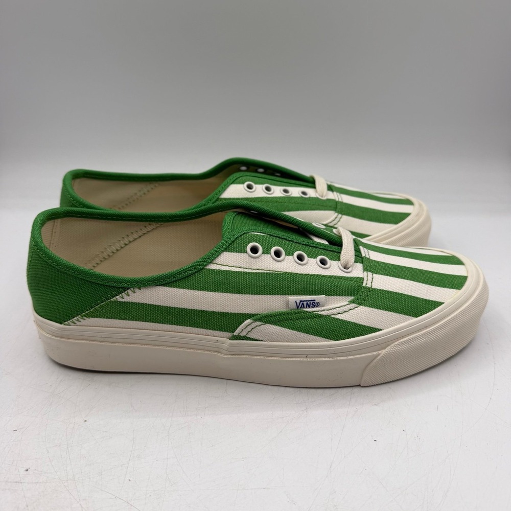VANS OG Style 43 LX Low Shoes Men Sz 9 Lime Green Pinstripe Sneakers VN0A3DPBVQX - Picture 2 of 11